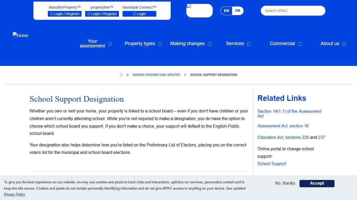 School Support Designation | MPAC