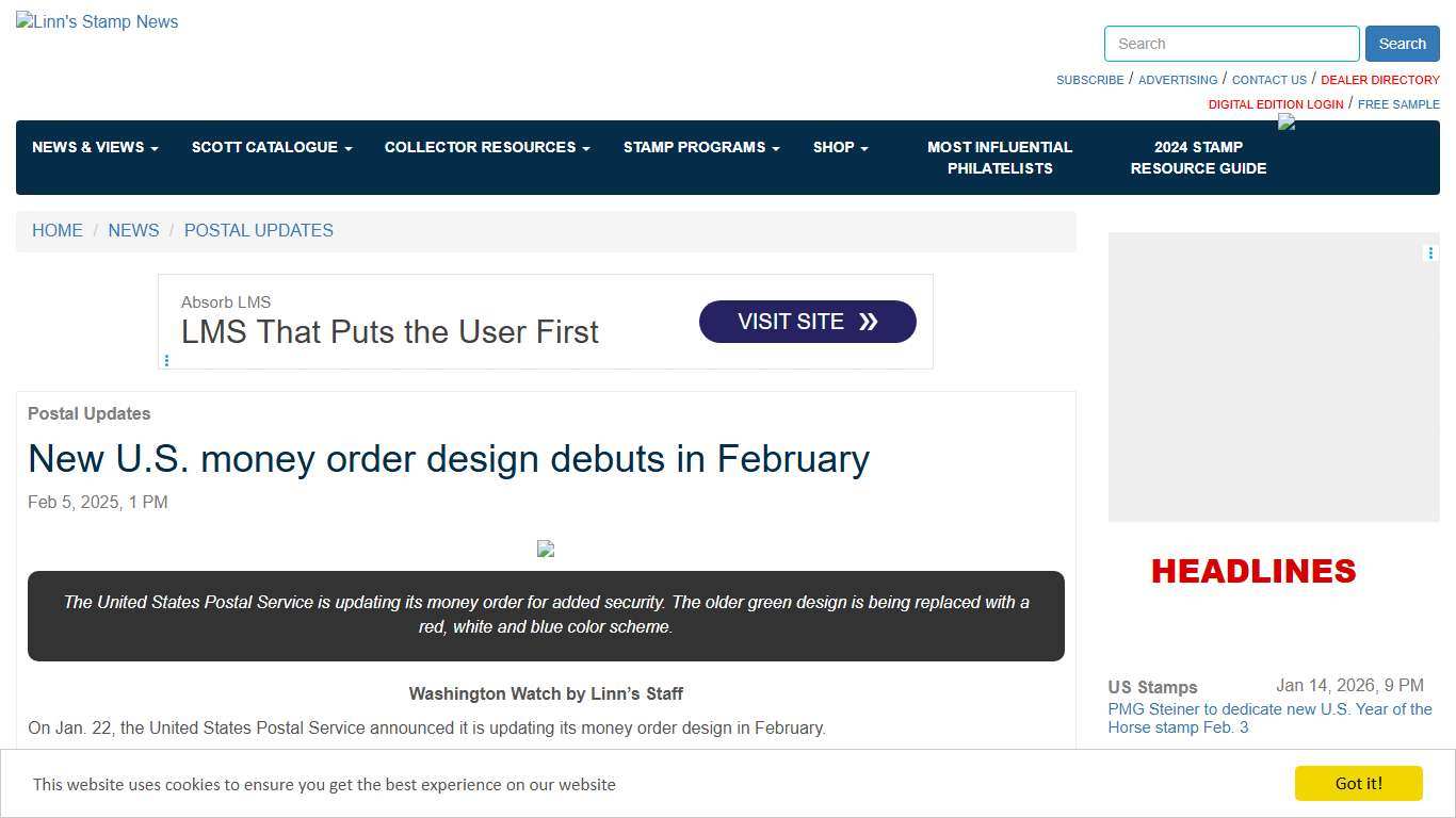 New U.S. money order design debuts in February