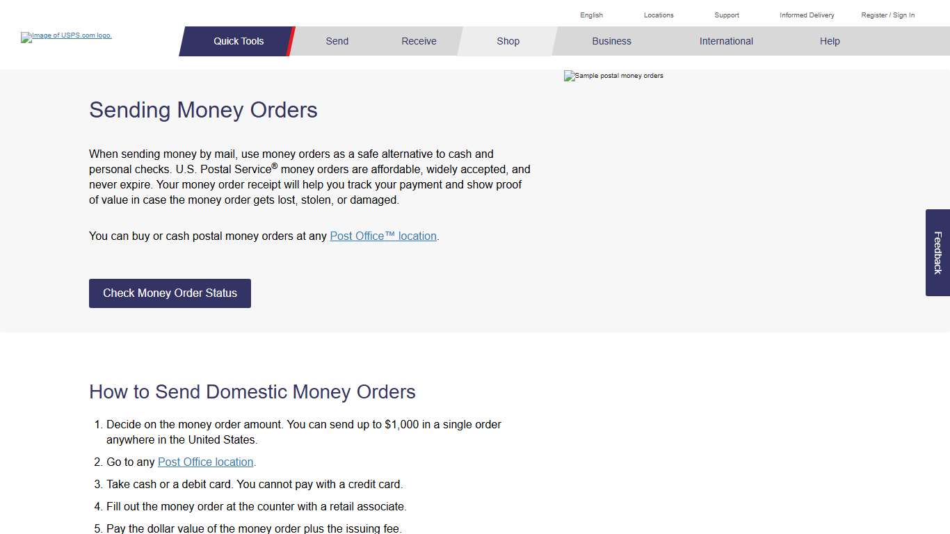 Money Orders | USPS