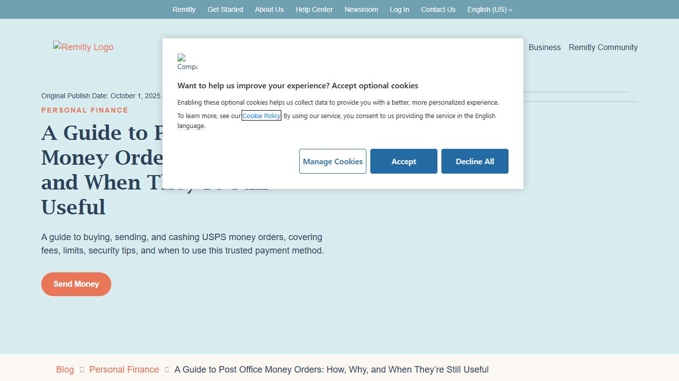 Post Office Money Orders: Your Complete Guide to Secure Payments | Remitly